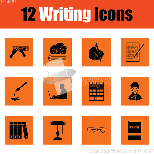 Image of Set of writing icons