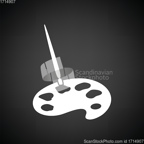 Image of School palette with brush icon