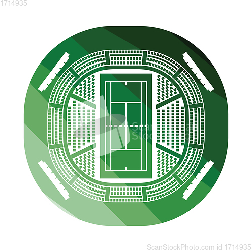 Image of Tennis stadium aerial view icon