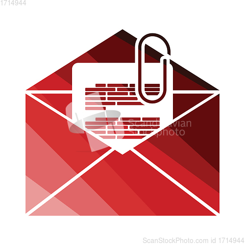 Image of Mail with attachment icon