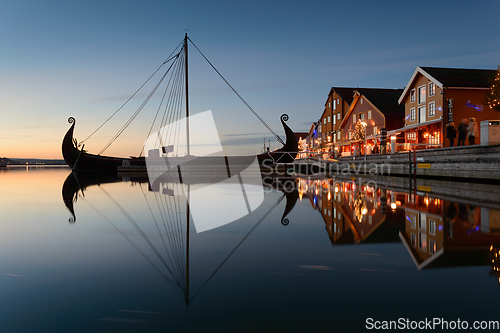 Image of Oseberg Viking ship in Tønsberg