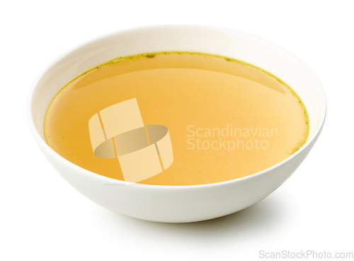 Image of bowl of chicken broth