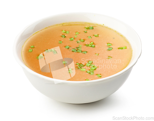 Image of bowl of chicken broth