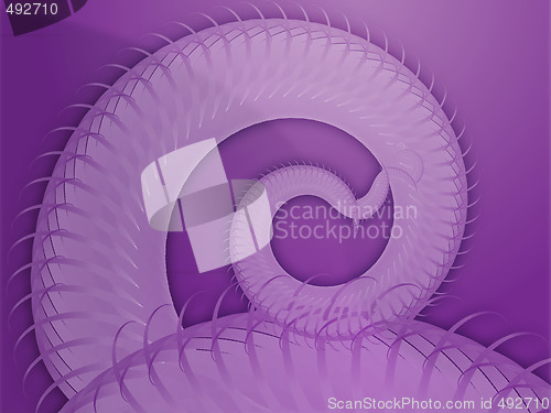 Image of Swirling spiral fronds abstract