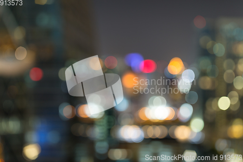 Image of Blur view of city at night