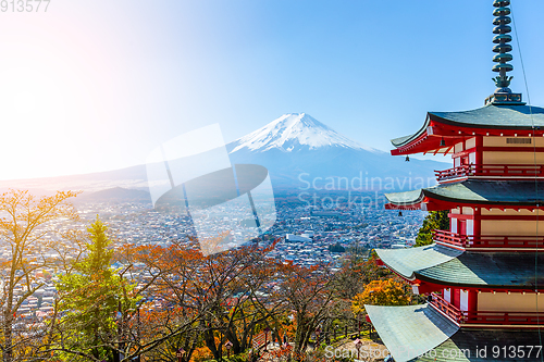 Image of Mt. Fuji and Chureito Pagoda