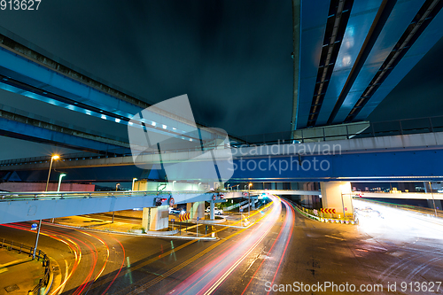 Image of Traffic trail from underground