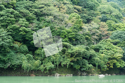 Image of Lake in Arashiyama of Japan