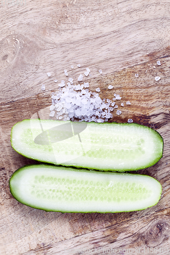 Image of ripe green cucumber