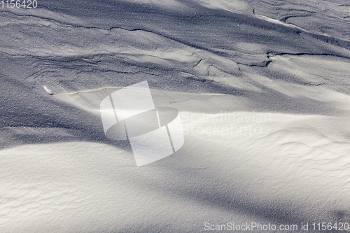 Image of drifts after snowfall