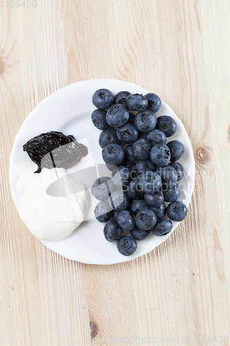 Image of dessert of blueberries