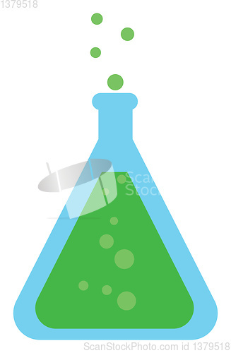 Image of Image of chemistry - flask, vector or color illustration.