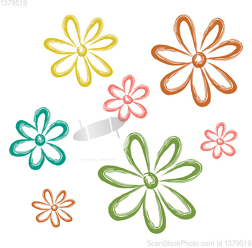 Image of Aster flower vector or color illustration