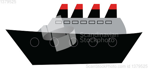 Image of Titanic ship on is maiden voyage vector or color illustration