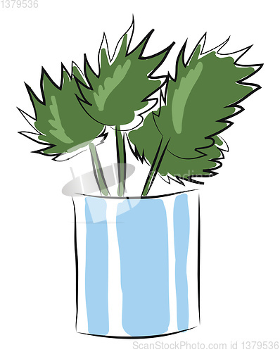 Image of Plants in pot illustration vector on white background 