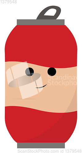Image of Image of can, vector or color illustration.