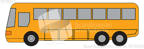 Image of Red and black double decker bus vector or color illustration