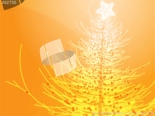 Image of Sparkly christmas tree illustration