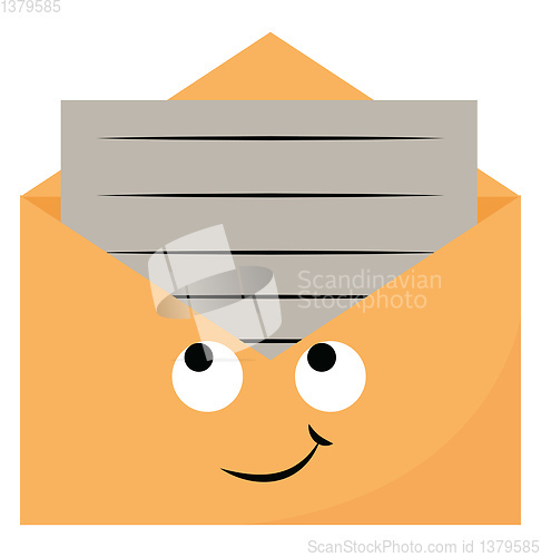 Image of  Happy letter, vector or color illustration.
