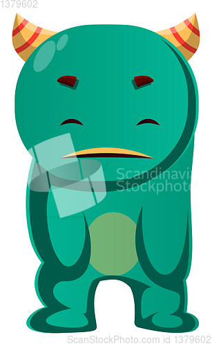 Image of Green monster didn\'t get what he wanted vector illustration