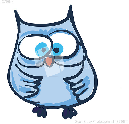 Image of A medium sized owl vector or color illustration