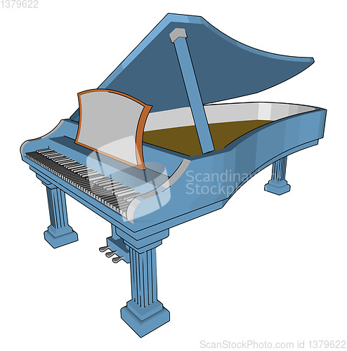 Image of A grand piano vector or color illustration