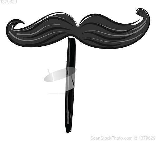 Image of Image of carnival mustache, vector or color illustration.