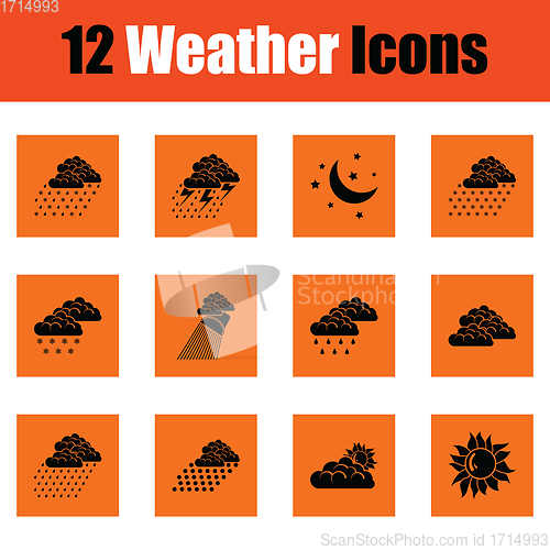 Image of Set of weather icons