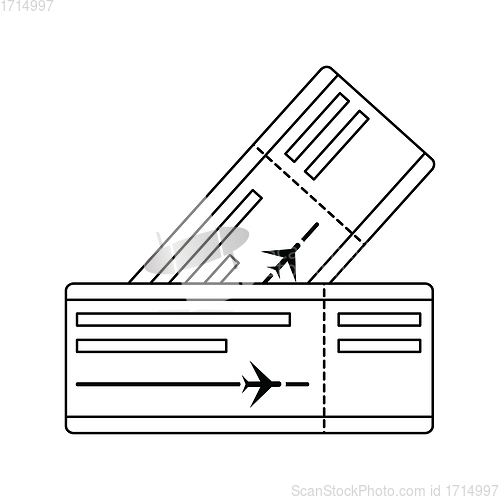 Image of Icon of two airplane tickets