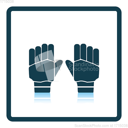 Image of Pair of cricket gloves icon