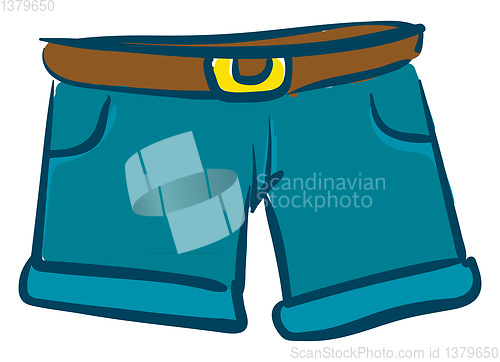 Image of comfortable shorts vector or color illustration