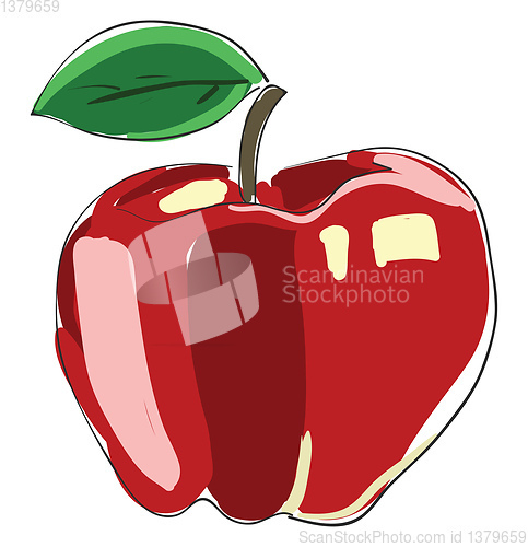 Image of An abstract apple vector or color illustration