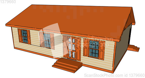 Image of Additional source of income house vector or color illustration