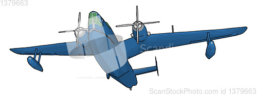 Image of King Air airplane turboprop engine vector or color illustration