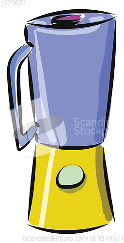 Image of Image of blue mixer, vector or color illustration.