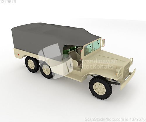 Image of Military light utility vehicle vector or color illustration