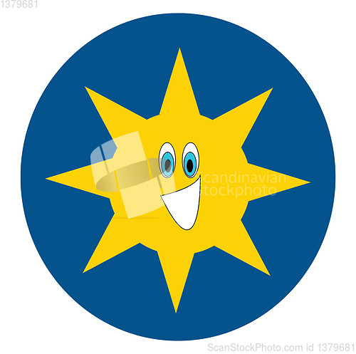Image of Shinning sun vector or color illustration
