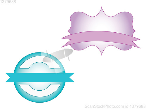 Image of Two beautiful ribbons to be used for the purpose of decoration v