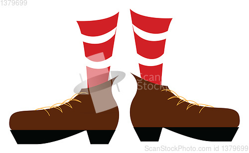 Image of Socks and boots vector or color illustration