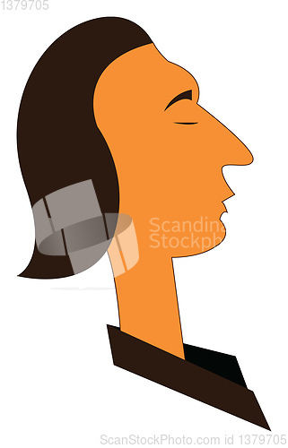 Image of A man lost in thought vector or color illustration