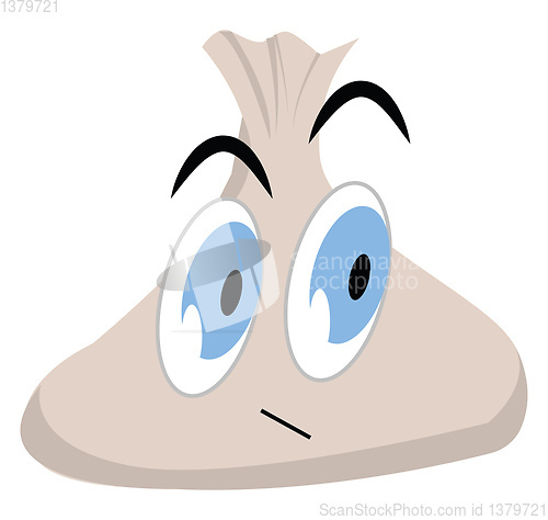 Image of Clipart of a surprised monster vector or color illustration