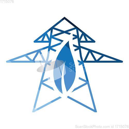 Image of Electric tower leaf icon