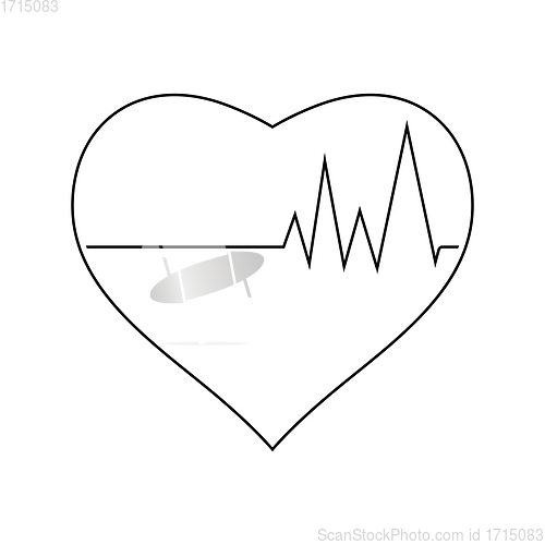 Image of Icon of Heart with cardio diagram