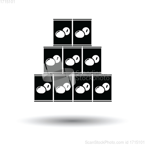 Image of Stack of olive cans icon