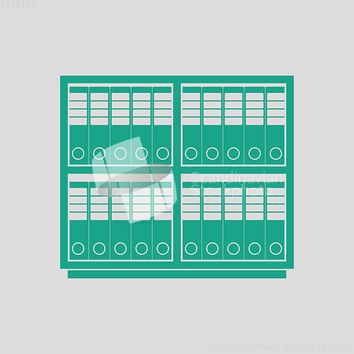 Image of Office cabinet with folders icon