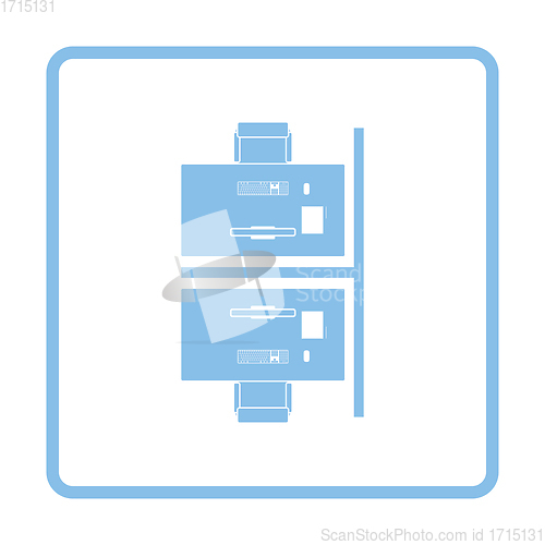 Image of Office table top view icon