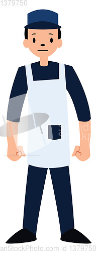 Image of Mass supervisor character vector illustration on a white backgro