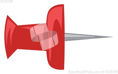 Image of A red pin with a pointed end for creating holes onto papers or d