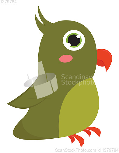 Image of Little parrot, vector or color illustration.