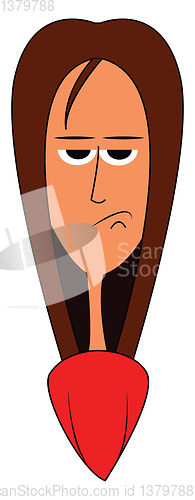 Image of Angry girl vector or color illustration